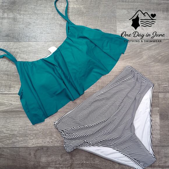 Cupshe High Waist Flounce Bikini Swimsuit Size L - Picture 3 of 7